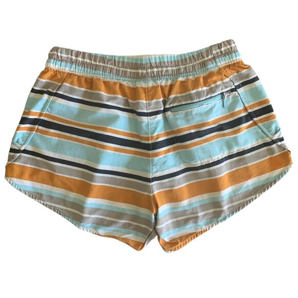 THE NORTH FACE Orange + Blue Striped Class V Women's Water Shorts Size Medium - Picture 6 of 7